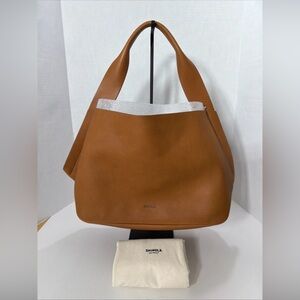 Shinola Detroit RUNWELL LEATHER DERBY SHOULDER BAG in TAN NEW NWT